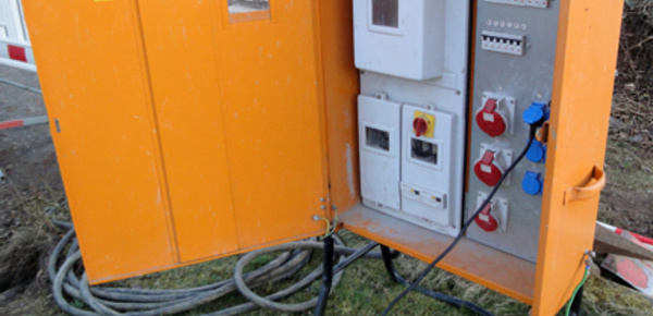 Baustrom bei Elektro Auer in Oberickelsheim